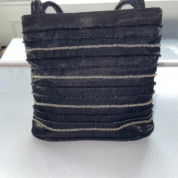 Handbags - Black Beaded Evening Bag